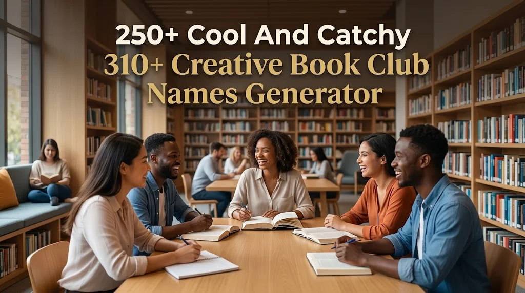 250+ Cool And Catchy 310+ Creative Book Club Names Generator