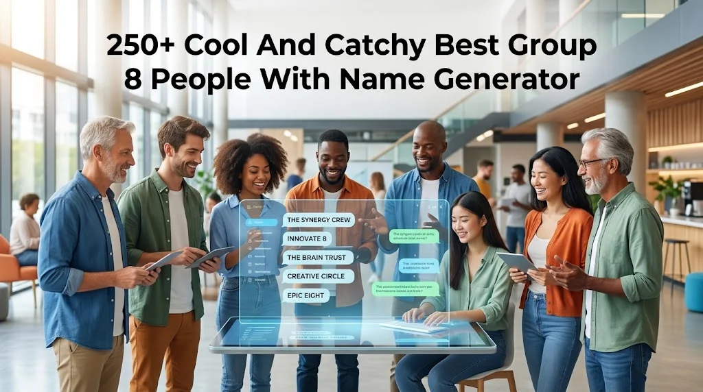 250+ Cool And Catchy Best Group 8 People With Name Generator