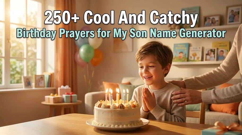 250+ Cool And Catchy Birthday Prayers for My Son Name Generator