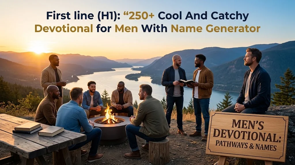250+ Cool And Catchy Devotional for Men With Name Generator