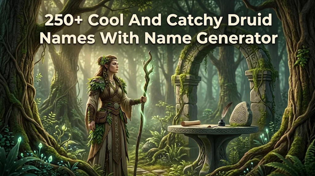 250+ Cool And Catchy Druid Names With Name Generator