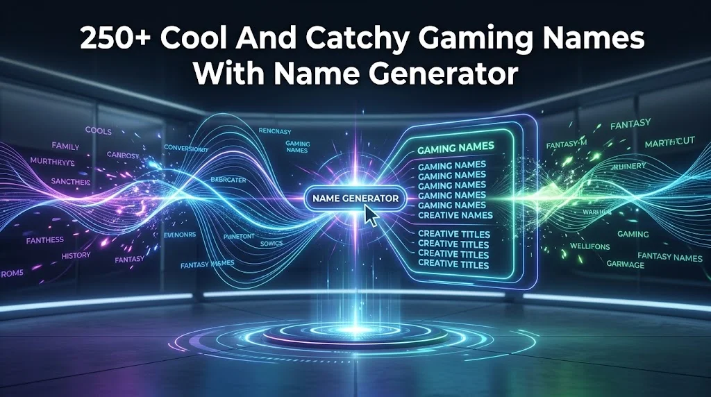 250+ Cool And Catchy Gaming Names With Name Generator