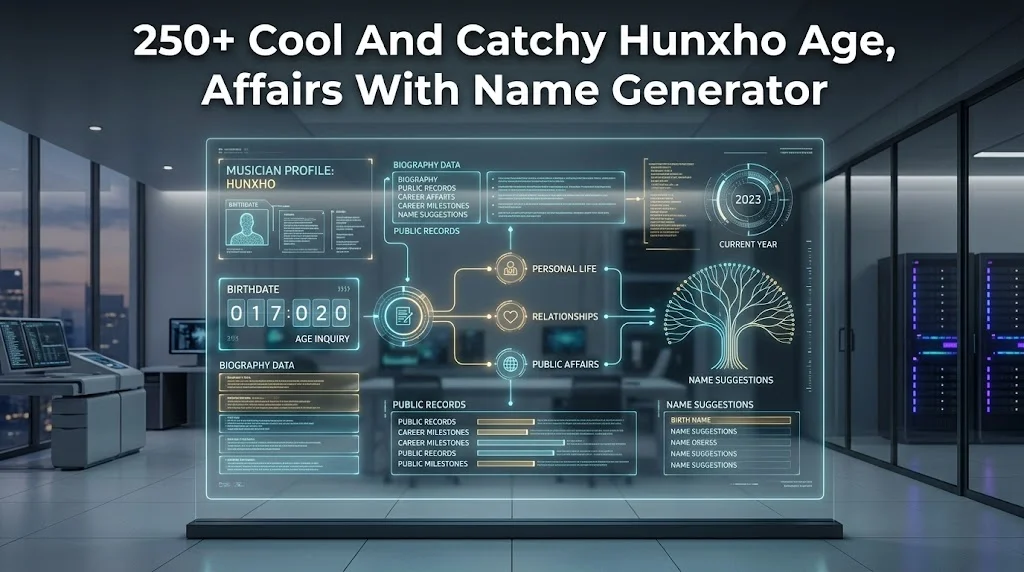 250+ Cool And Catchy Hunxho Age, Affairs With Name Generator