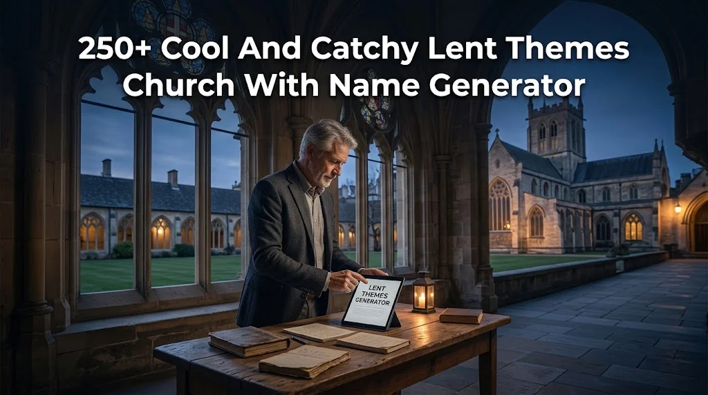 250+ Cool And Catchy Lent Themes Church With Name Generator