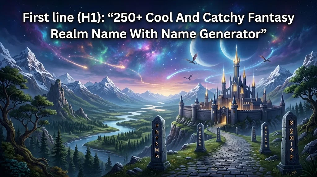 250+ Cool And Catchy Mystical Fantasy Names From A to Z With Name Generator