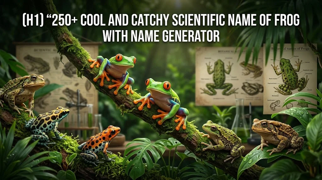 250+ Cool And Catchy Name of Frog With Name Generator