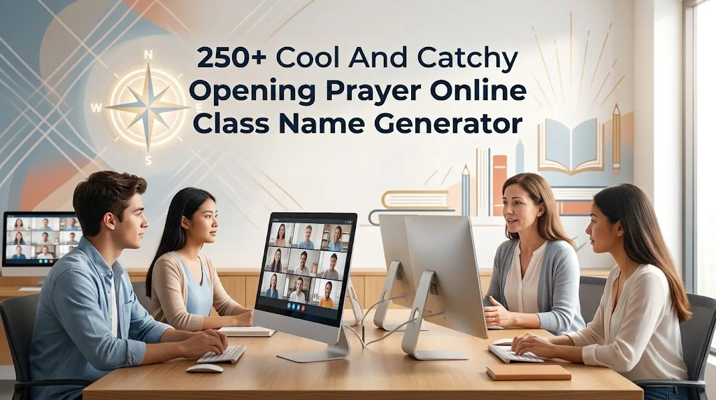 250+ Cool And Catchy Opening Prayer Online Class Name Generator
