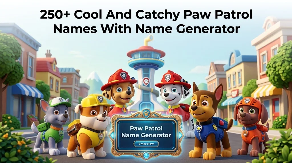 250+ Cool And Catchy Paw Patrol Names With Name Generator