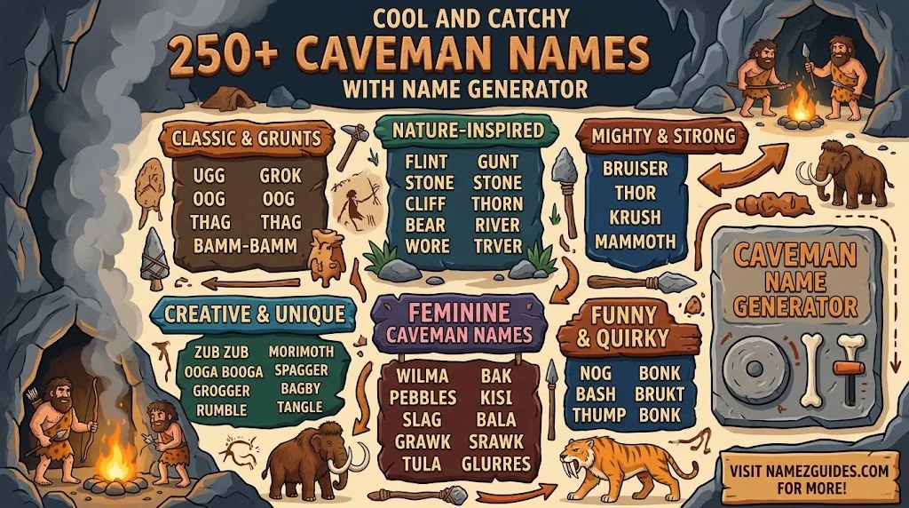 Cool And Catchy Caveman Names With Name Generator