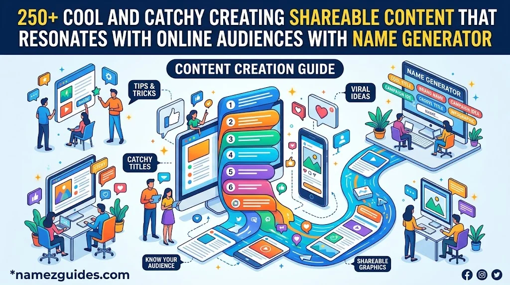 Cool And Catchy Creating Shareable Content That Resonates With Online Audiences With Name Generator