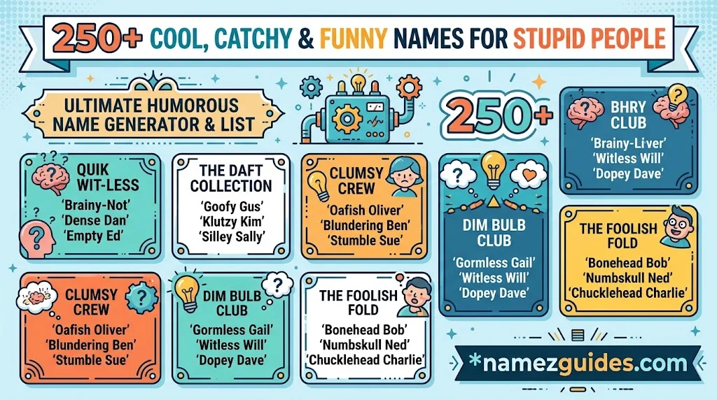 Cool And Catchy Funny Names for Stupid People With Name Generator