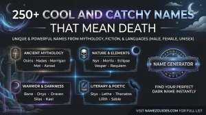 Cool And Catchy Names That Mean Death With Name Generator