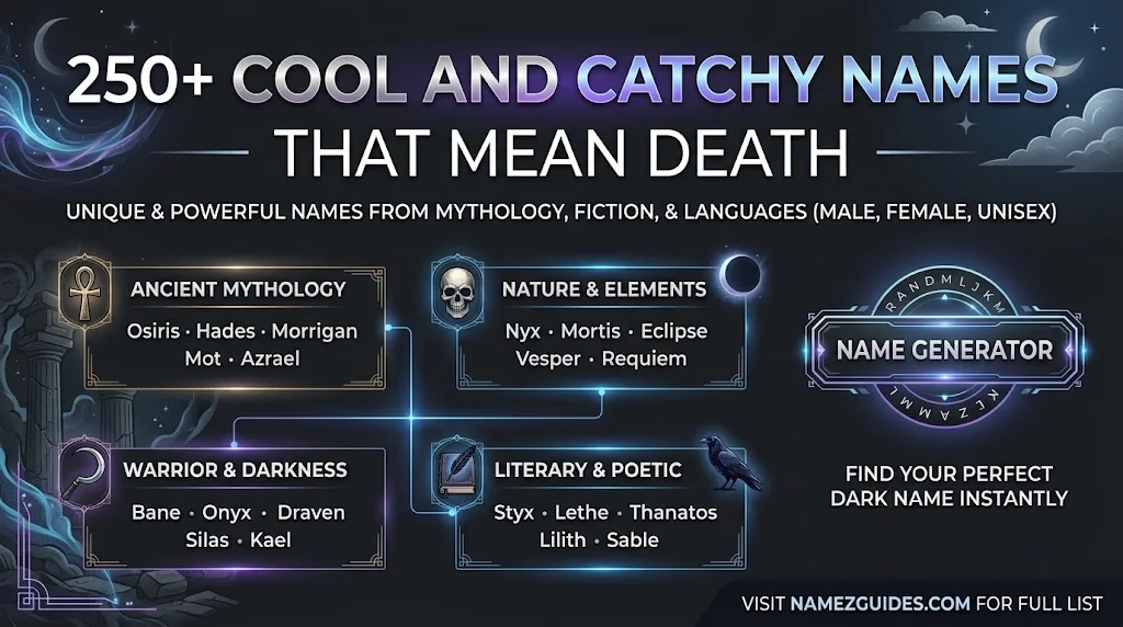 Cool And Catchy Names That Mean Death With Name Generator
