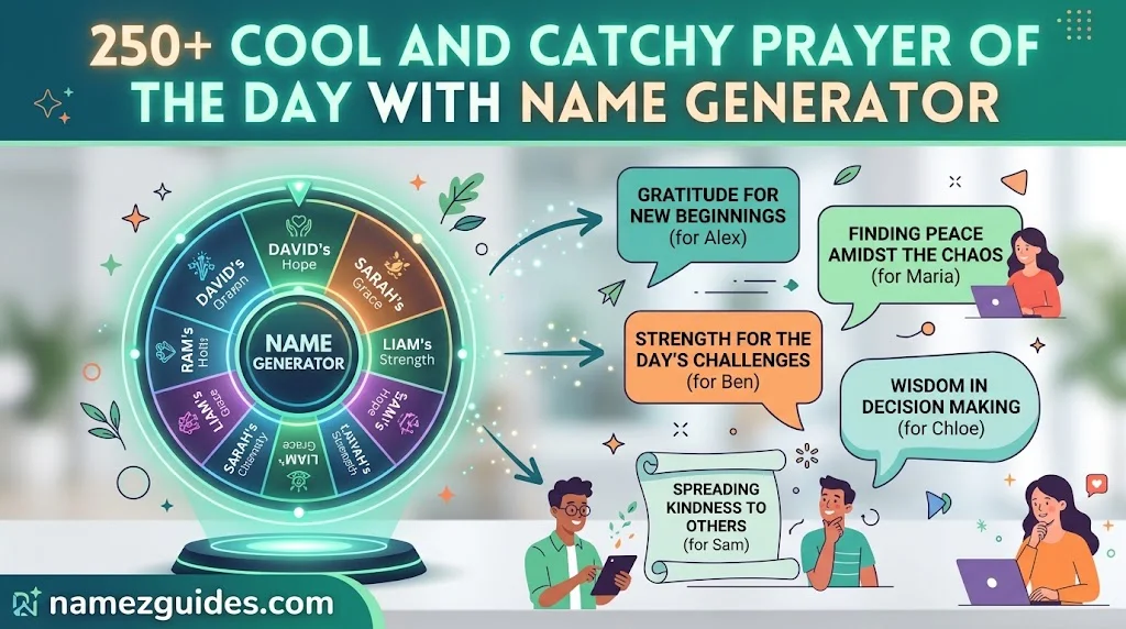 Cool And Catchy Prayer of the Day With Name Generator