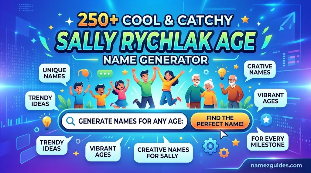 Cool And Catchy Sally Rychlak Age With Name Generator