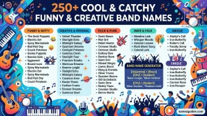 Cool And Catchy Funny & Creative Band Names With Name Generator