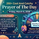 Cool And Catchy Prayer of The Day