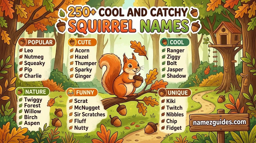 Cool And Catchy Squirrel Names With Name Generator